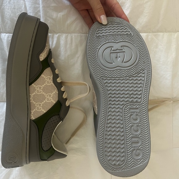 Gently worn. Authentic Gucci shoes. PRE LOVED❤️ GUCCI CHUNKY B MONOGRAM TRAINERS - Picture 2 of 6